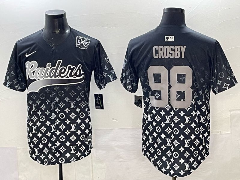 Men 2025 Nike Oakland Raiders #98 Crosby black Limited NFL Jersey 05->oakland raiders->NFL Jersey